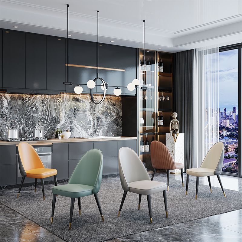 Glam Wood Dining Room Chairs Upholstered Armless Dining Chairs for Home Use (Set of 2) Clearhalo ' kitchen&dining_furn' 'Dining Chairs' 'Dining Tables & Seating' 'dining_chair' 'furn' 'furn_dining_chair' 'Furniture' 'furniture_dining_chair' 'Kitchen & Dining Furniture' 'kitchen' 1200x1200_69048948-781b-43fc-be5b-5fce81c3ff18