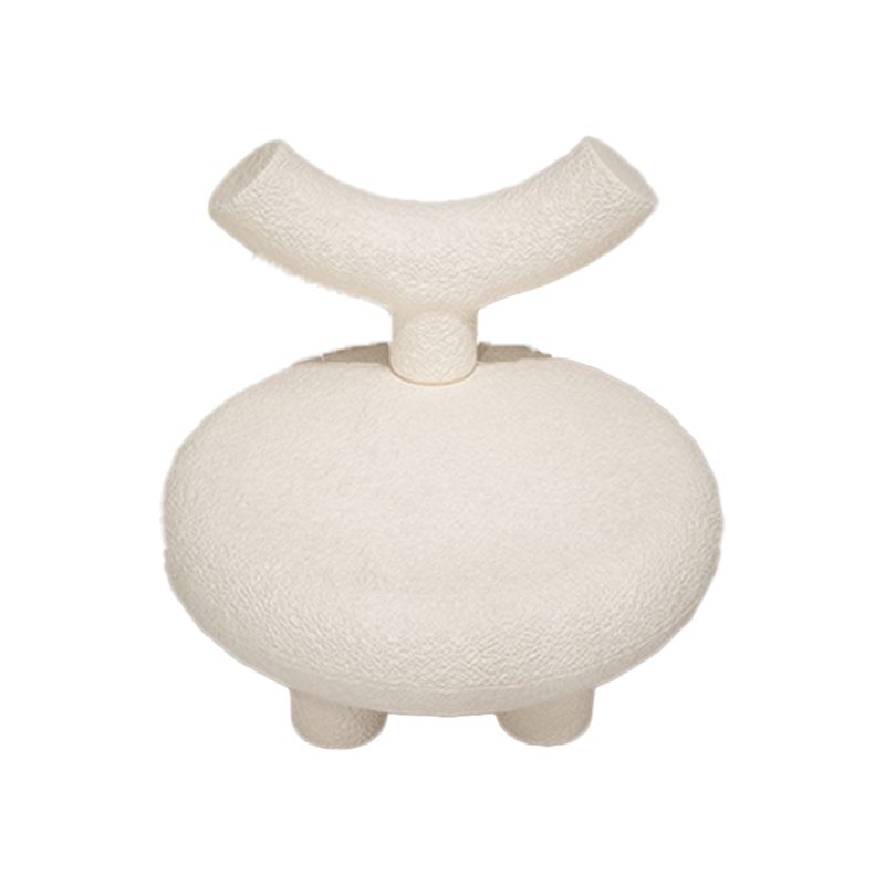 Scandinavian White Wool Parsons Chair with Fixed Back and 4 Legs Clearhalo 'Accent Chairs' 'accent_chairs' 'Chairs & Seating' 'furn' 'furn_accent_chairs' 'Furniture' 'Living Room Furniture' 1200x1200_69054682-9633-42bb-b685-8de8fc73995d