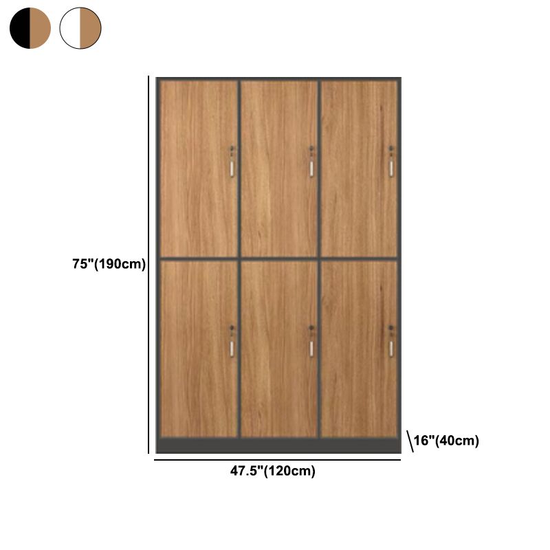 Armoire de rangement brun contemporain fabriqué en bois à charnière armoire à porte à charnière