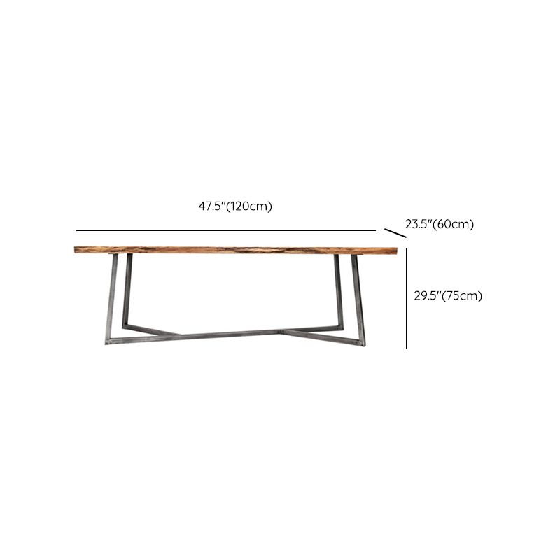 Eigentijdse massief hout schrijfbureau slaapkamer computerbureau met metalen benen