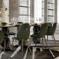 Nordic Style Armless Dining Chairs Glam Side Chairs with Metal Base