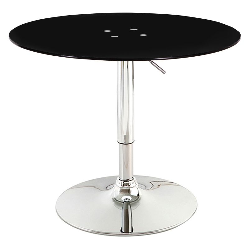 Modern Round Dining Room Table Tempered Glass Table with Pedestal Base for Home Kitchen Dinner Clearhalo ' dining_table' 'Dining Tables & Seating' 'Dining Tables' 'furn' 'furn_dining_table' 'Furniture' 'furniture_dining_table' 'Kitchen & Dining Furniture' 'kitchen&dining_furn' 'kitchen' 'kitchen_dining_table' 1200x1200_690ceb47-3272-43db-a68f-674d4a395c4b