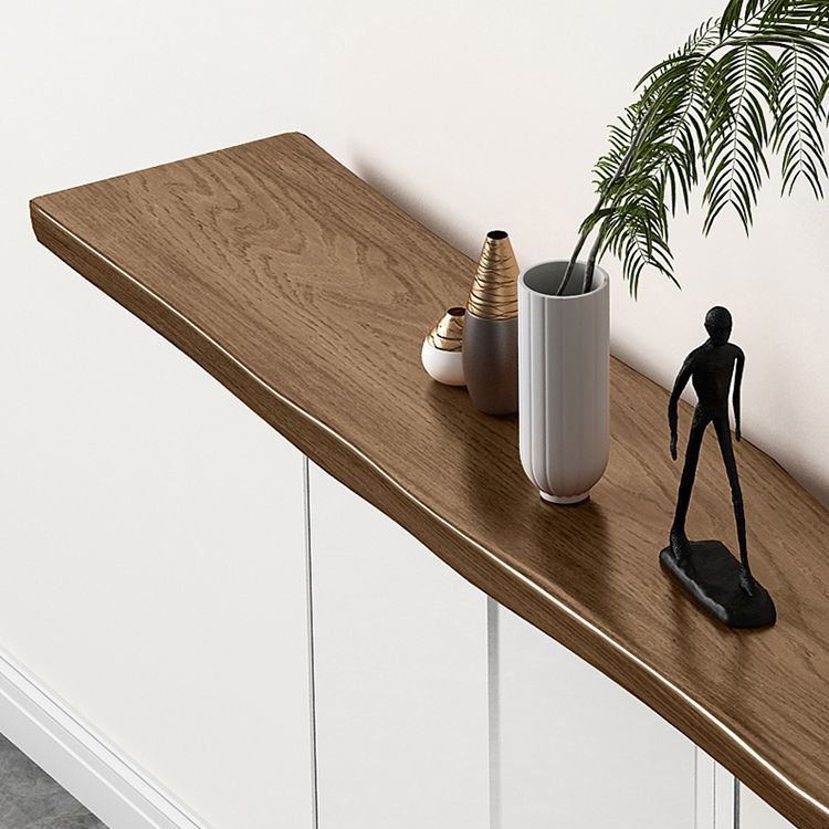 Tableau de console de rectangle en bois massif 29.53 pouces de haut table de l'extrémité avec jambe acrylique