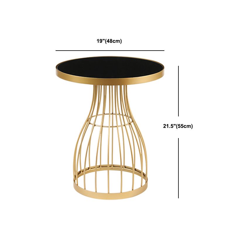 Metal Round Night Table Modern Non-Storage Legs Included Nightstand in Black/Gold Clearhalo 'Bedroom Furniture' 'furn' 'furn_night_stand' 'Furniture' 'night_stand' 'Nightstands' 1200x1200_6910575e-07cb-4c7c-8110-f700775cb3bd