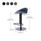 Faux Leather Barstools Adjustable Height Swivel Barstools with Footrest