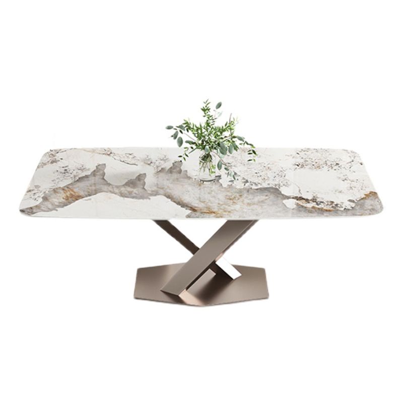 Traditional Luxury Dining Table Single Pedestal Base Rectangle Table for Home Clearhalo ' dining_table' 'Dining Tables & Seating' 'Dining Tables' 'furn' 'furn_dining_table' 'Furniture' 'furniture_dining_table' 'Kitchen & Dining Furniture' 'kitchen&dining_furn' 'kitchen' 'kitchen_dining_table' 1200x1200_69124b63-28c2-45f3-96e3-1b2e6ae1e2b8