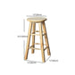 Modern Armless Counter Stool Rubber Wood Kitchen Bar Stool with Seat and Pedal Clearhalo 'Bar Furniture' 'Bar Stools' 'bar_stools' 'furn' 'furn_bar_stools' 'Furniture' 'furniture_bar_stools' 'Kitchen & Dining Furniture' 1200x1200_6913b911-fcb7-4ab9-b504-4fc3b21f2b2b