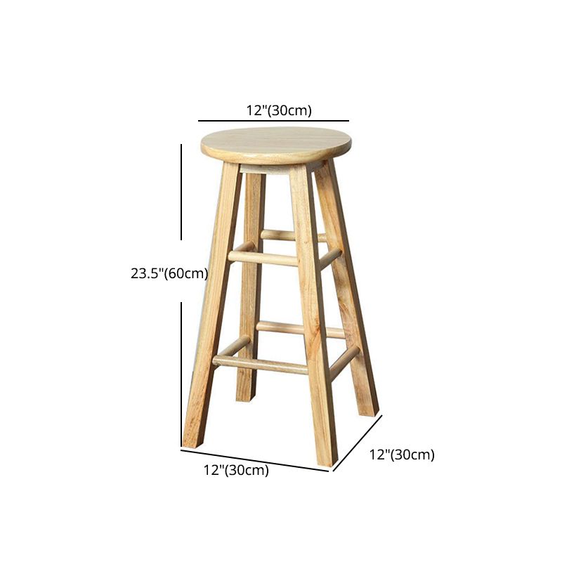 Modern Armless Counter Stool Rubber Wood Kitchen Bar Stool with Seat and Pedal Clearhalo 'Bar Furniture' 'Bar Stools' 'bar_stools' 'furn' 'furn_bar_stools' 'Furniture' 'furniture_bar_stools' 'Kitchen & Dining Furniture' 1200x1200_6913b911-fcb7-4ab9-b504-4fc3b21f2b2b