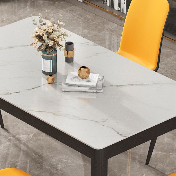 Modern Sintered Stone Dinette Set with Rectangle Table Dining Room Furniture for Dining Room Clearhalo 'Dining Room Sets' 'Dining Tables & Seating' 'dining_room_set' 'furn' 'furn_dining_room_set' 'Furniture' 'furniture_dining_room_set' 'Kitchen & Dining Furniture' 'kitchen&dining_furn' 'kitchen' 1200x1200_69141adf-9e51-471a-a315-2546e67e20c2