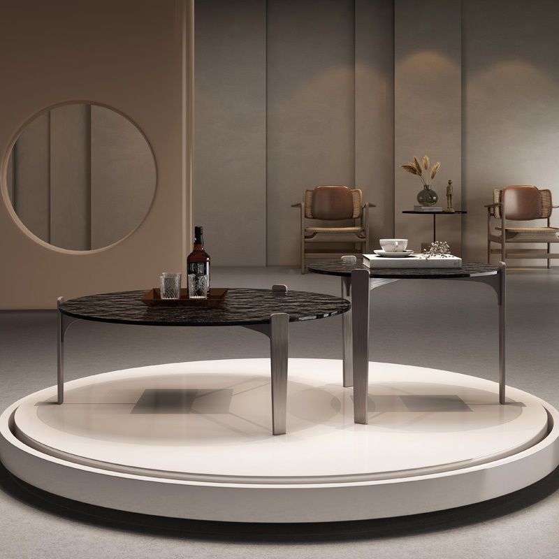 Contemporary Cocktail Table 3 Legs Glass Coffee Cocktail Table Clearhalo 'Coffee & Accent Tables' 'Coffee Tables' 'coffee_tables' 'furn' 'furn_coffee_tables' 'Furniture' 'Living Room Furniture' 1200x1200_691487d7-c431-4136-a36b-e82bd18e70d6