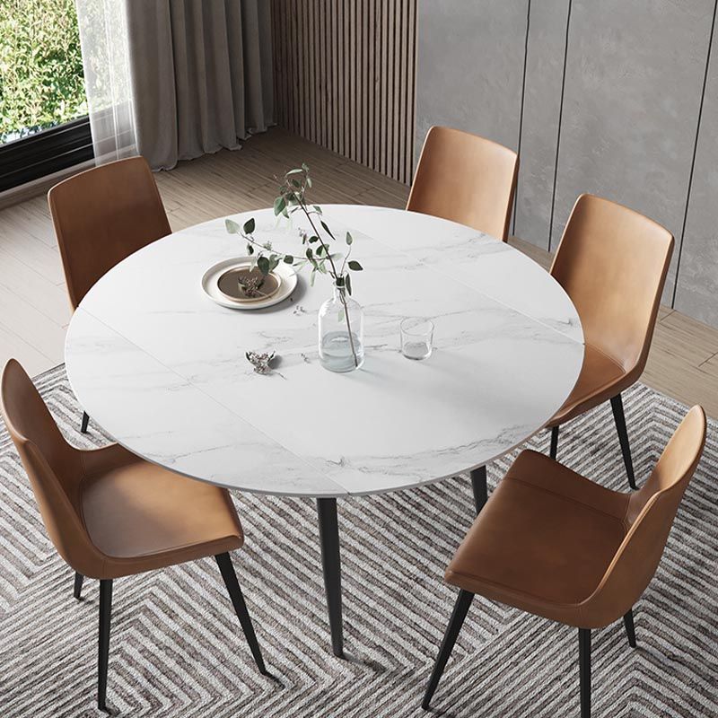 Stone Contemporary Round Dinner Table Matte Finish 4 Legs Table for Home Clearhalo ' dining_table' 'Dining Tables & Seating' 'Dining Tables' 'furn' 'furn_dining_table' 'Furniture' 'furniture_dining_table' 'Kitchen & Dining Furniture' 'kitchen&dining_furn' 'kitchen' 'kitchen_dining_table' 1200x1200_6915308f-3135-47bf-adfe-7d437e7319a1