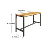 Wood Trestle Modern Bar Stool Table Natural Bistro Bar Height Cocktail Table Clearhalo 'Bar Furniture' 'Bar Tables' 'bar_tables' 'furn' 'furn_bar_tables' 'Furniture' 'furniture_bar_tables' 'Kitchen & Dining Furniture' 'kitchen&dining_furn' 'kitchen' 1200x1200_6915be2a-f110-4c22-bb7e-c405535c901a