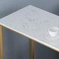 Glam Rectangle Pub Table 3-shelf Faux Marble Bar Height Table with Metal Base Clearhalo 'Bar Furniture' 'Bar Tables' 'bar_tables' 'furn' 'furn_bar_tables' 'Furniture' 'Kitchen & Dining Furniture' 1200x1200_69170e54-0b86-4da2-9a9a-0a6e29ba84e0