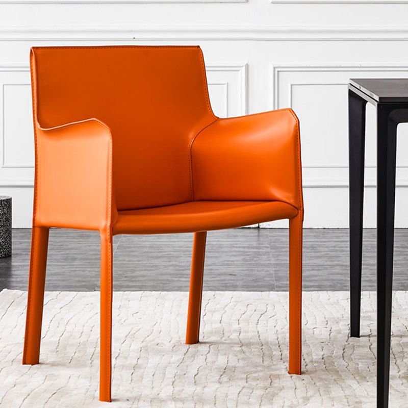 Faux Leder Essstühle gepolsterte moderne Essarmstuhl gepolstert