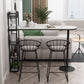 Modern Iron Bistro Table Faux Marble Top Indoor Bar Dining Table with Wine Rack Clearhalo 'Bar Furniture' 'Bar Tables' 'bar_tables' 'furn' 'furn_bar_tables' 'Furniture' 'furniture_bar_tables' 'Kitchen & Dining Furniture' 1200x1200_691aa830-77b0-40cf-b4ca-0accc5f8e260