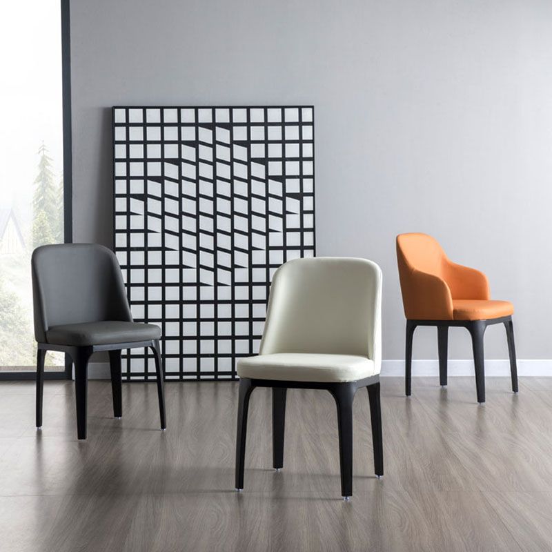 Contemporary Dining Chair Armless Chair with Wooden Legs for Kitchen Clearhalo ' kitchen&dining_furn' 'Dining Chairs' 'Dining Tables & Seating' 'dining_chair' 'furn' 'furn_dining_chair' 'Furniture' 'furniture_dining_chair' 'Kitchen & Dining Furniture' 'kitchen' 1200x1200_691b2105-0196-4b85-b290-ca71ec5eba92