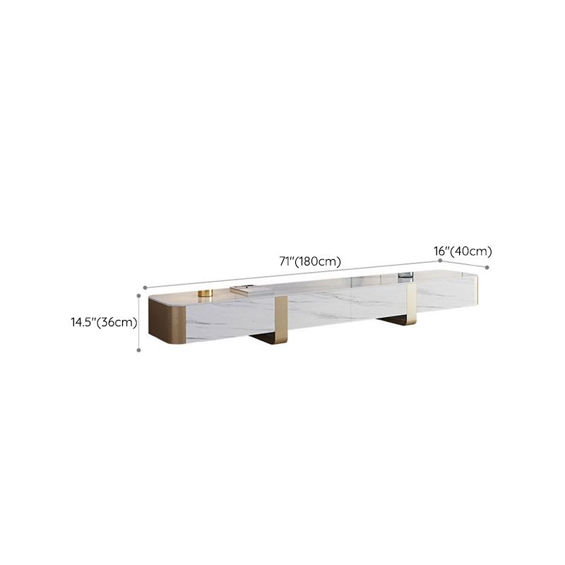 Glam Stone TV Stand Console Enclosed Storage TV Media Stand with Legs for Living Room Clearhalo 'furn' 'furn_tv_stands_entertainment_centers' 'Furniture' 'Living Room Furniture' 'TV Stands & Entertainment Centers' 'TV Stands & Media Storage Furniture' 'tv_stands_entertainment_centers' 1200x1200_691b6c64-829e-45ed-a6d2-bef0cb517741