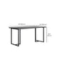 Industrial Solid Wood Dining Table Iron Double Pedestal Dining Table in Black Clearhalo 'Dining Tables & Seating' 'Dining Tables' 'dining_table' 'furn' 'furn_dining_table' 'Furniture' 'Kitchen & Dining Furniture' 1200x1200_691cdb36-b76a-4a78-9a44-0ce759f6fcc3