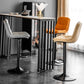 Contemporary Metal Legs Bar Stools Faux Leather Indoor Counter Chair