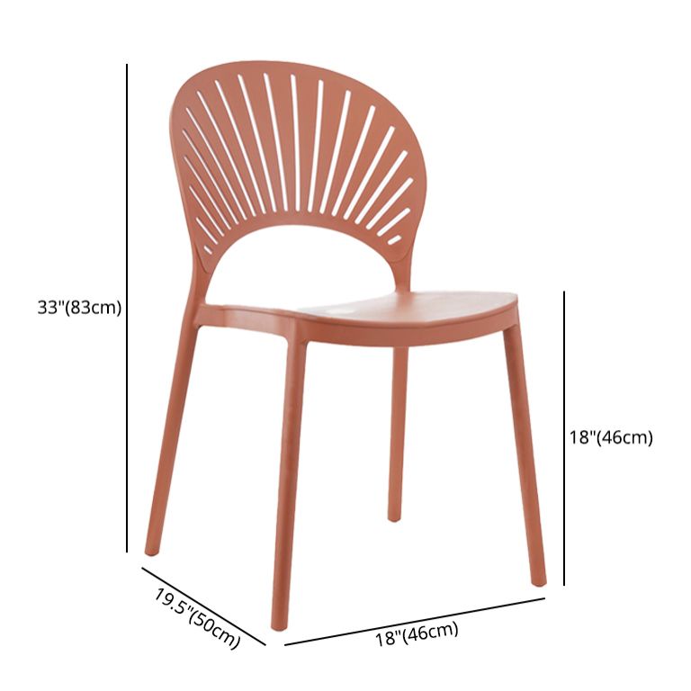 Scandinavian Plastic Dining Armless Chair Kitchen and Dining Room Side Chairs Clearhalo ' kitchen&dining_furn' 'Dining Chairs' 'Dining Tables & Seating' 'dining_chair' 'furn' 'furn_dining_chair' 'Furniture' 'furniture_dining_chair' 'Kitchen & Dining Furniture' 'kitchen' 1200x1200_691e0e55-e372-4385-a054-cfa01829bcc5
