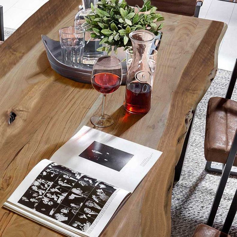 Metal Industrial Rectangle Dining Table Solid Wood Top Table with Sled Base Clearhalo ' dining_table' 'Dining Tables & Seating' 'Dining Tables' 'furn' 'furn_dining_table' 'Furniture' 'furniture_dining_table' 'Kitchen & Dining Furniture' 'kitchen&dining_furn' 'kitchen' 'kitchen_dining_table' 1200x1200_691ee585-4d16-4f02-ae05-55885ae23991