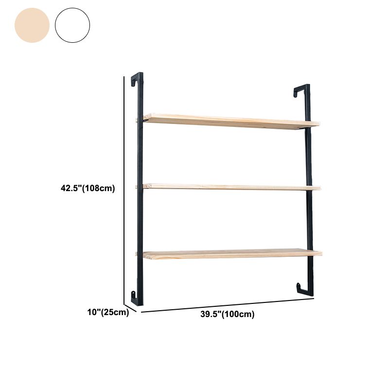 Estantería flotante de madera escandinava 9.8 "