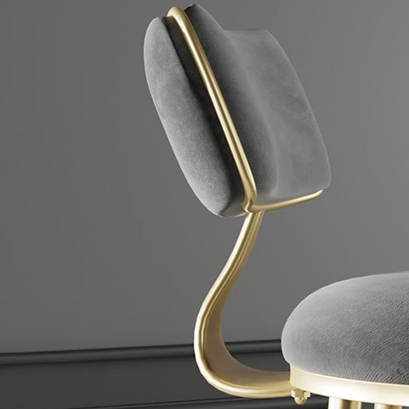 Glam Low Back Bar Stool Footrest Round Upholstered Counter Height Stool Clearhalo 'Bar Furniture' 'Bar Stools' 'bar_stools' 'furn' 'furn_bar_stools' 'furniture_bar_stools' 'Kitchen & Dining Furniture' 'kitchen&dining_furn' 'kitchen' 'kitchen_furn' Furniture' 1200x1200_6920a811-9f33-4372-964f-cbbab5af0a1e