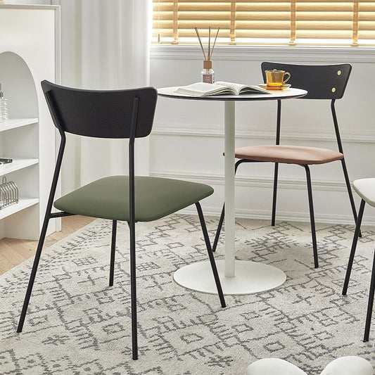 Industrial Style Upholstered Armless Dining Chairs Open Back Dining Side Chairs for Home Clearhalo ' kitchen&dining_furn' 'Dining Chairs' 'Dining Tables & Seating' 'dining_chair' 'furn' 'furn_dining_chair' 'Furniture' 'furniture_dining_chair' 'Kitchen & Dining Furniture' 'kitchen' 1200x1200_6921c463-bb22-4415-990d-06802b484f36