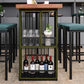 Modern Bar Table Set 1/7 Pieces Solid Wood Counter Table with Upholstered Stools Clearhalo 'Bar Furniture' 'furn' 'furn_home_bar_bar_sets' 'Furniture' 'Home Bars & Bar Sets' 'home_bar_bar_sets' 'Kitchen & Dining Furniture' 1200x1200_69227eff-eacb-4927-baec-c25245313643