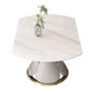 Glam Sintered Stone Extendable Table Round Shape Kitchen Dining Table with Pedestal Base Clearhalo ' dining_table' 'Dining Tables & Seating' 'Dining Tables' 'furn' 'furn_dining_table' 'Furniture' 'furniture_dining_table' 'Kitchen & Dining Furniture' 'kitchen&dining_furn' 'kitchen' 'kitchen_dining_table' 1200x1200_69234b19-7012-46cb-899a-22f9290a6e74