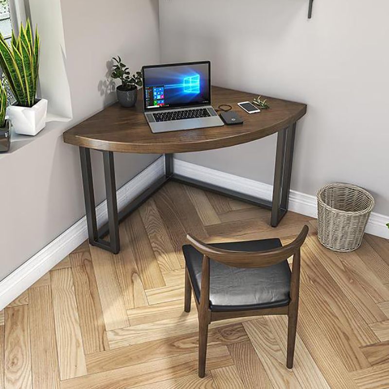 Industrial Solid Wood Writing Desk Corner Dormitory Office Desk with Metal Legs Clearhalo 'furn' 'furn_office_desk' 'Furniture' 'Office Desks' 'Office Furniture' 'office_desk' 1200x1200_69235ed6-a5fa-453e-9331-d826f9bb1415