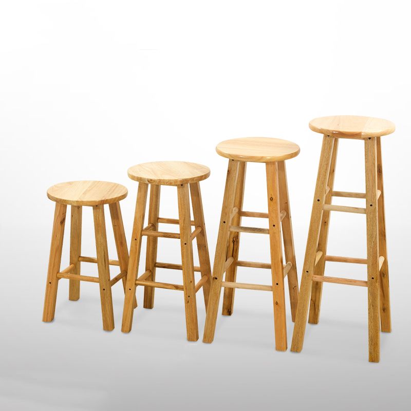 Beige Wood Nordic Barstool 31.5" H Round Indoor Tall Stool, 1 Piece Clearhalo 'Bar Furniture' 'Bar Stools' 'bar_stools' 'furn' 'furn_bar_stools' 'furniture_bar_stools' 'Kitchen & Dining Furniture' 'kitchen&dining_furn' 'kitchen' 'kitchen_furn' Furniture' 1200x1200_6924dee9-0897-46fb-824a-e2cbd0ff0b28