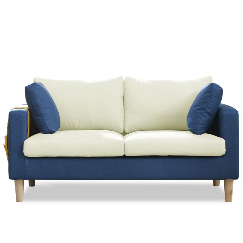 Contemporary Square Arm Couch Faux Leather Loveseat with Pillows Clearhalo 'furn' 'furn_sofas' 'Furniture' 'furniture_sofas' 'Living Room Furniture' 'Sofa' 'sofas' 1200x1200_692754d4-6d6f-4827-8d2e-d46198d4e04c