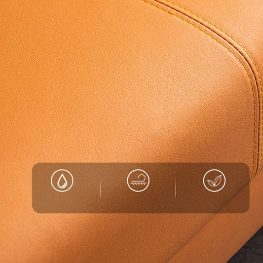 Faux Leather Loose Back Sofa Square Arm Single Cushion Loveseat