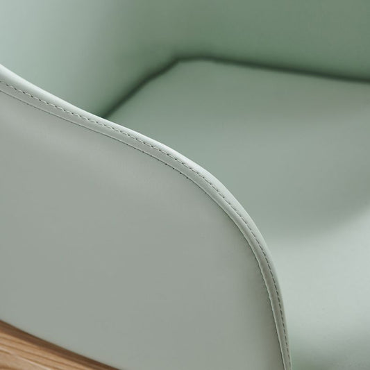 Nordic Style Arm Chair Wood and Faux Leather Chair for Dining Room Clearhalo 'Dining Chairs' 'Dining Tables & Seating' 'dining_chair' 'furn' 'furn_dining_chair' 'Furniture' 'furniture_dining_chair' 'Kitchen & Dining Furniture' 1200x1200_6928e185-6d99-4b73-a0ad-e7247512e8ef