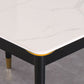 Contemporary Rectangle Dining Room Table Sintered Stone Dining Table with 4 Black Legs Clearhalo ' dining_table' 'Dining Tables & Seating' 'Dining Tables' 'furn' 'furn_dining_table' 'Furniture' 'furniture_dining_table' 'Kitchen & Dining Furniture' 'kitchen&dining_furn' 'kitchen' 'kitchen_dining_table' 1200x1200_692ae907-7cbe-438c-829f-e0a12023ae1e