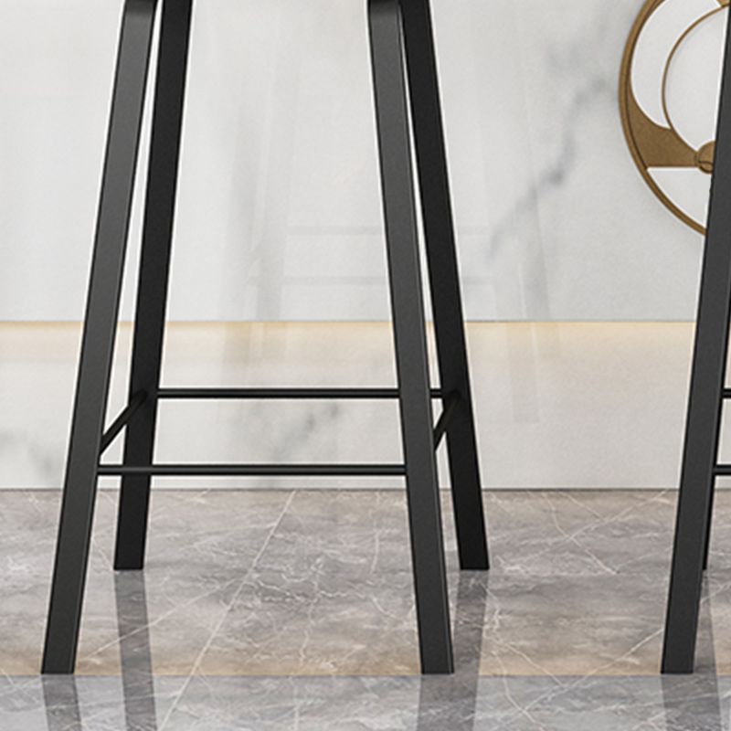 Modern Backrest Armless Counter Stool Plastic Bar Stool with Metal 4 Legs Clearhalo 'Bar Furniture' 'Bar Stools' 'bar_stools' 'furn' 'furn_bar_stools' 'Furniture' 'Kitchen & Dining Furniture' 1200x1200_692b5ea2-bcbf-4cc8-a869-723e4e9cf0c6