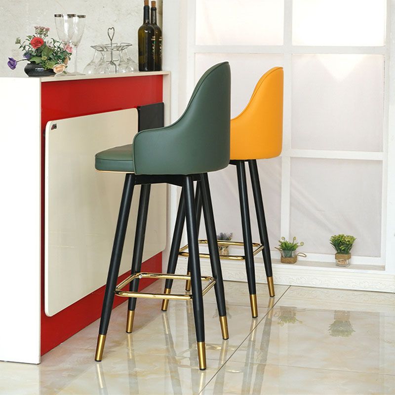 Nordic Style Barstool with PU Leather Seats Counter Stools, Set of 2 Clearhalo 'Bar Furniture' 'Bar Stools' 'bar_stools' 'furn' 'furn_bar_stools' 'furniture_bar_stools' 'Kitchen & Dining Furniture' 'kitchen&dining_furn' 'kitchen' 'kitchen_furn' Furniture' 1200x1200_692b8b84-399b-436e-b648-b0c45091517b