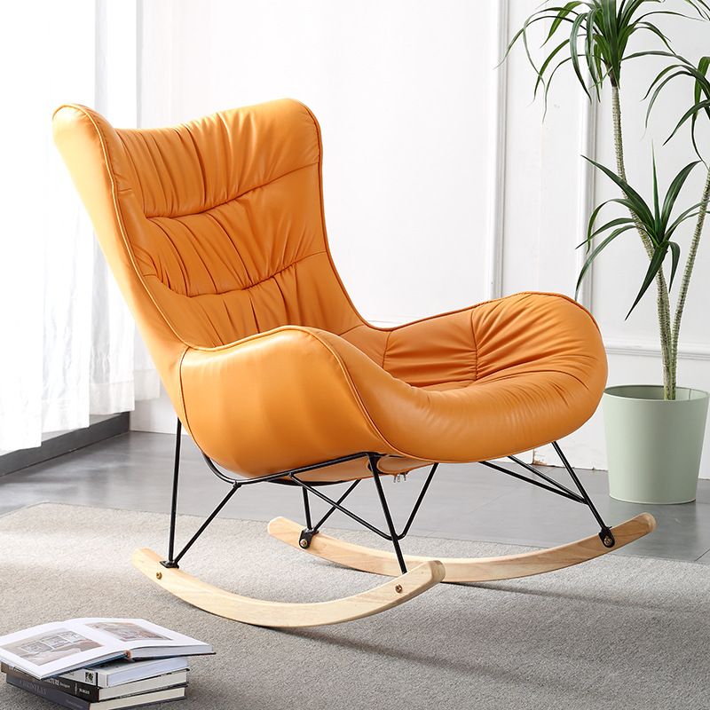 Modern Indoor Sofa Rocking Chair Nursery Rocking Chair with Ottoman Clearhalo 'Chairs & Seating' 'furn' 'furn_rocking_chairs' 'Furniture' 'Living Room Furniture' 'Rocking Chairs' 'rocking_chairs' 1200x1200_692c3266-7b18-4c3d-86df-05ceef094185