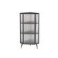 Modern Iron Sideboard Cabinet Glass Door Living Room Console