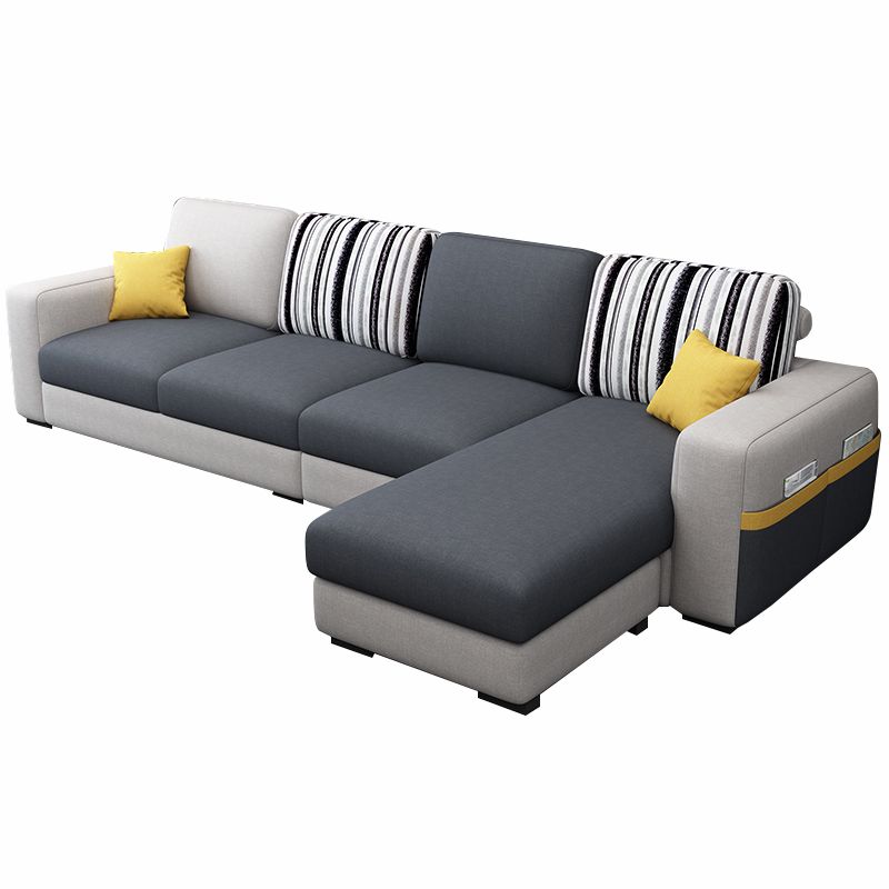 110.24"D x 59.1"W x 37.4"H Pillow Top Arm Sectionals, Modern High Back Sofa with Storage Clearhalo 'furn' 'furn_sectionals' 'Furniture' 'furniture_sectionals' 'kitchen' 'kitchen_sectionals' 'Living Room Furniture' 'Sectionals' 1200x1200_692ce266-bf1b-45e1-95de-2d95520d38c4
