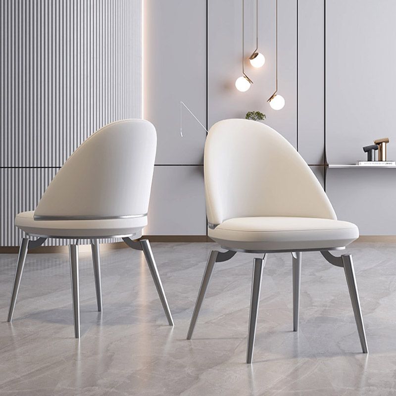 Glam Style Side Chair Metal Solid Back Dining Room Chair for Indoor Clearhalo 'Dining Chairs' 'Dining Tables & Seating' 'dining_chair' 'furn' 'furn_dining_chair' 'Furniture' 'Kitchen & Dining Furniture' 1200x1200_692df0a9-86a8-4309-95e6-aa0e956680bf