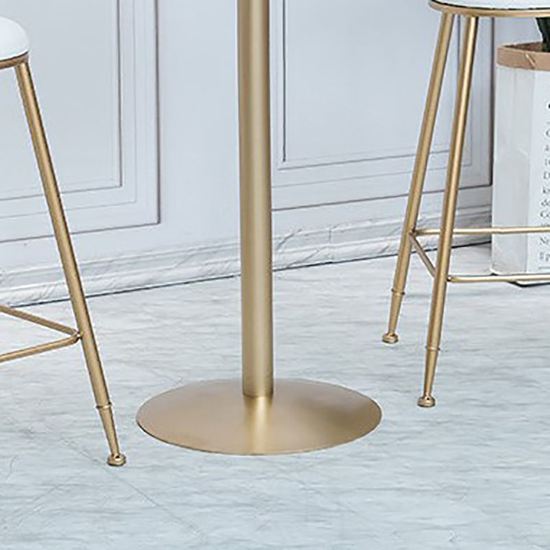 Round Bar Table Gold and Metal Base Bar Table for Kitchen Living Room Coffee Room Clearhalo 'Bar Furniture' 'Bar Tables' 'bar_tables' 'furn' 'furn_bar_tables' 'Furniture' 'Kitchen & Dining Furniture' 1200x1200_693098ea-d6ce-48f6-bd45-57b7282d4c1d