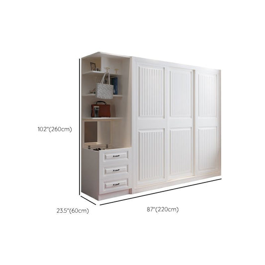 Contemporary Wardrobe Armoire with Garment Rod Wood Wardrobe Closet Clearhalo 'Armoires & Wardrobes' 'armoires_wardrobes' 'Bedroom Furniture' 'furn' 'furn_armoires_wardrobes' 'Furniture' 1200x1200_6930ef92-b6fd-48ca-85c5-c53c95c4bc09