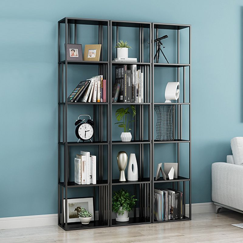 Glam Open Back Bookcase Standard Metal Bookshelf with Shelves Clearhalo 'Bookcases' 'furn' 'furn_bookcases' 'Furniture' 'Office Furniture' 1200x1200_693144e6-0e65-4108-9bed-ed3b638c6e59