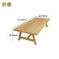 Modern Rectangle Solid Wood Table Standard Height Dining Table with Trestle Base