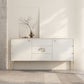 Gabinete aparador de almacenamiento de madera maciza de estilo moderno con patas de metal