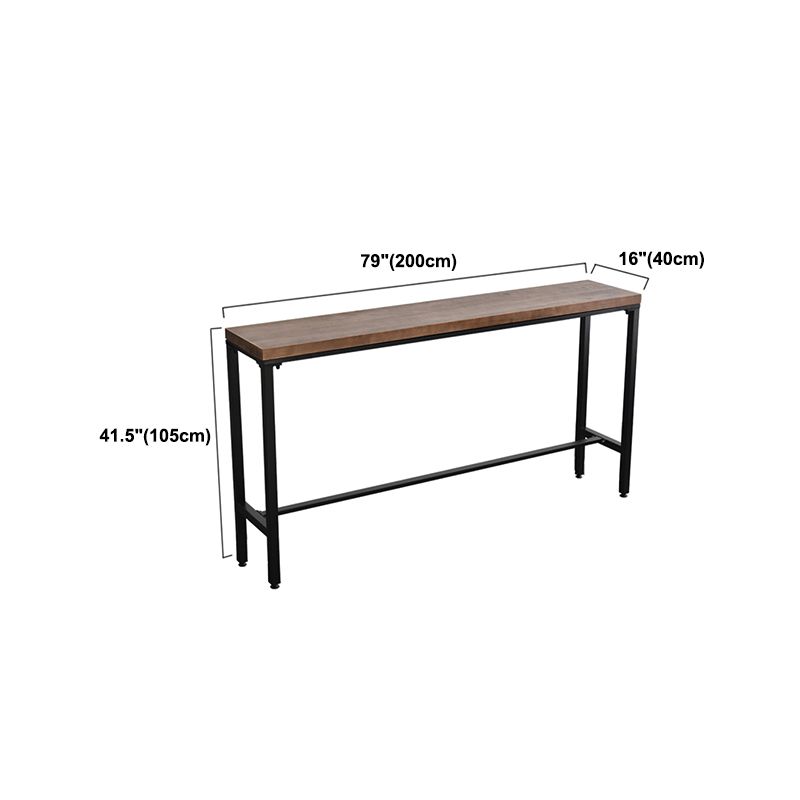 Table du bistrot table du bistrot en bois de pin rectangle avec base de chevalet en noir