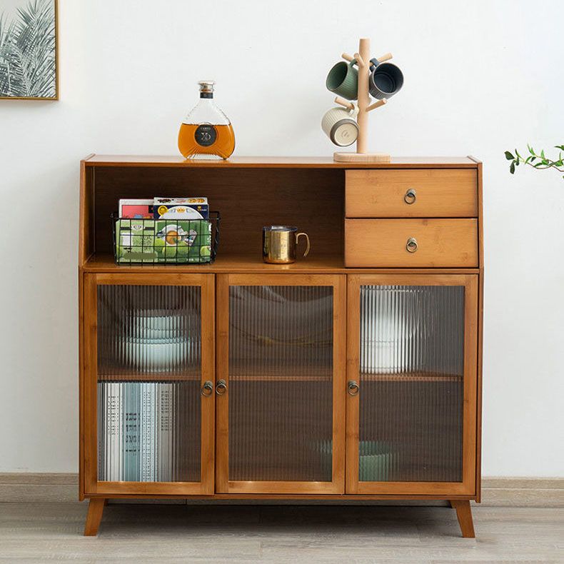 Server per pranzo acrilico contemporaneo server di bambù marrone per cucina