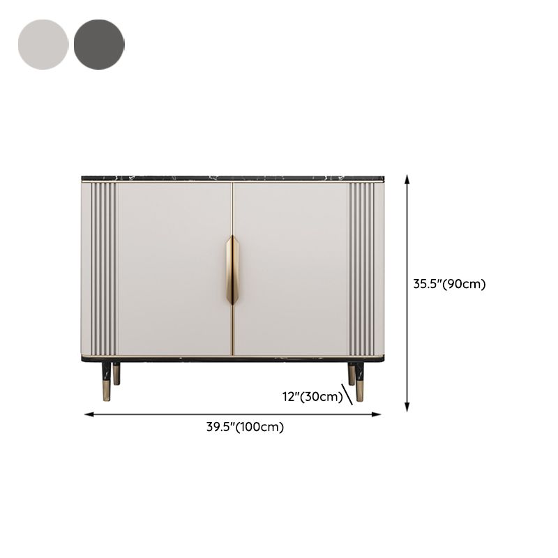 Glam Dining Server Marble Buffet Server with Doors for Living Room Clearhalo 'buffet_sideboard' 'Buffets & Sideboards' 'furn' 'furn_buffet_sideboard' 'Furniture' 'Kitchen & Dining Furniture' 1200x1200_693bf2c8-be0e-4324-b91f-5dbb69356ee6